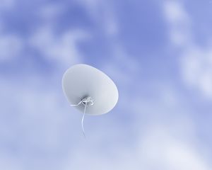 Preview wallpaper balloon, white, sky, clouds, flight