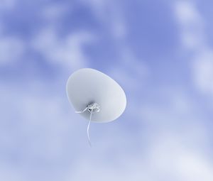 Preview wallpaper balloon, white, sky, clouds, flight