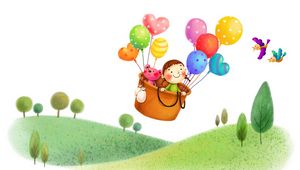 Preview wallpaper balloons, basket, flying