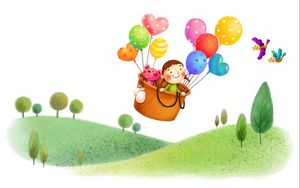 Preview wallpaper balloons, basket, flying