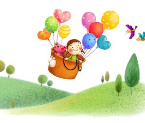 Preview wallpaper balloons, basket, flying