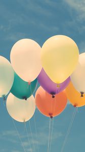 Preview wallpaper balloons, colorful, sky, lightness, flight, happiness