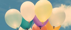 Preview wallpaper balloons, colorful, sky, lightness, flight, happiness