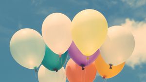 Preview wallpaper balloons, colorful, sky, lightness, flight, happiness
