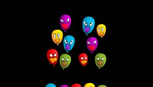 Preview wallpaper balloons, emoticons, colorful, emotions