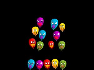 Preview wallpaper balloons, emoticons, colorful, emotions