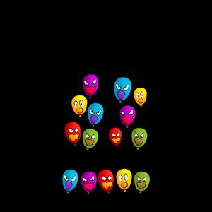 Preview wallpaper balloons, emoticons, colorful, emotions