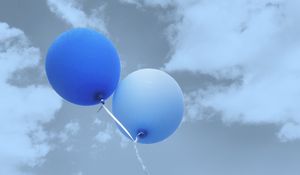 Preview wallpaper balloons, flight, sky, clouds