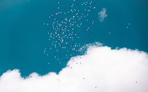 Preview wallpaper balloons, flight, sky, clouds, lightness