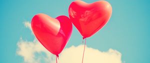 Preview wallpaper balloons, heart, love, sky, lightness