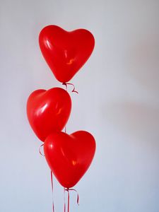 Preview wallpaper balloons, heart, red, love