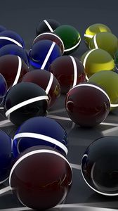 Preview wallpaper balls, a lot of, surface, glow