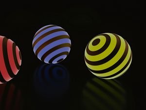 Preview wallpaper balls, ball, stripes, glow