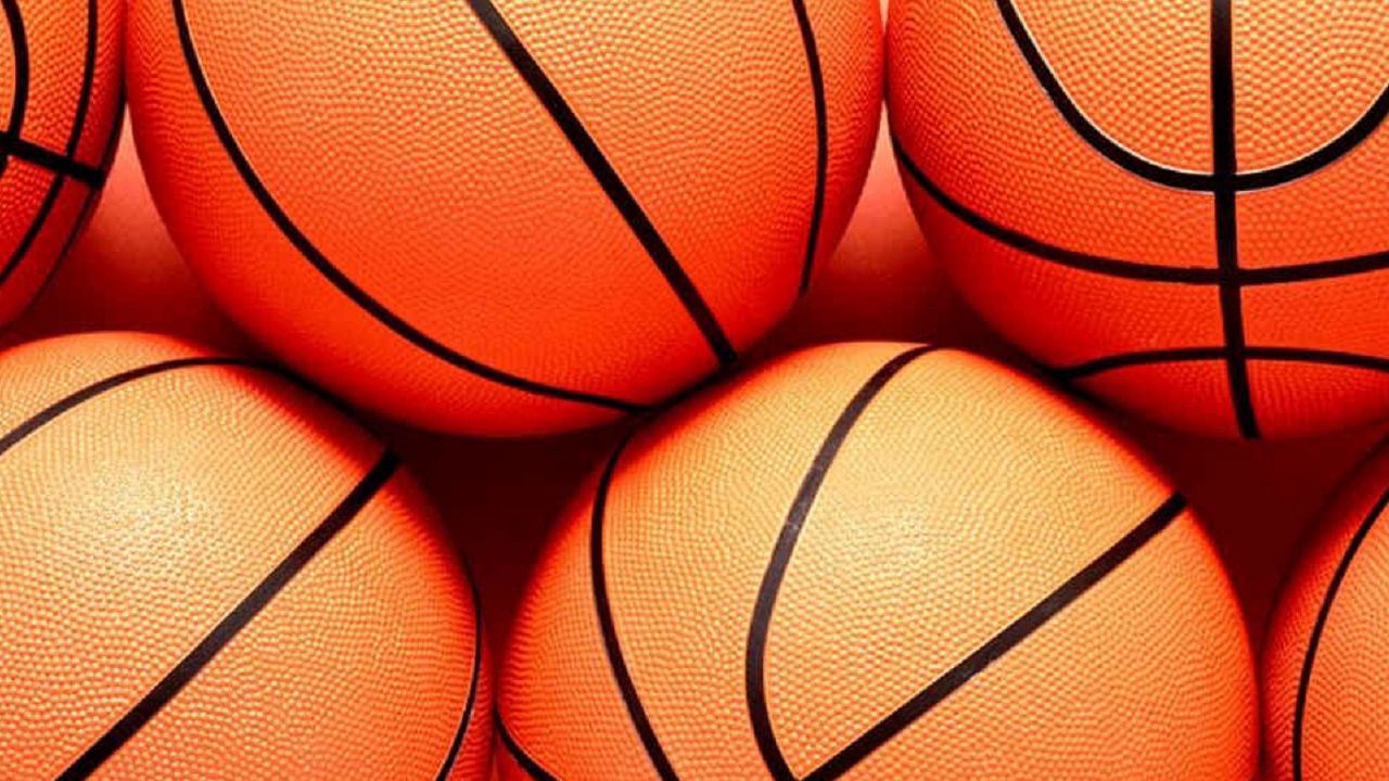 Wallpaper balls, basketball, orange, strips