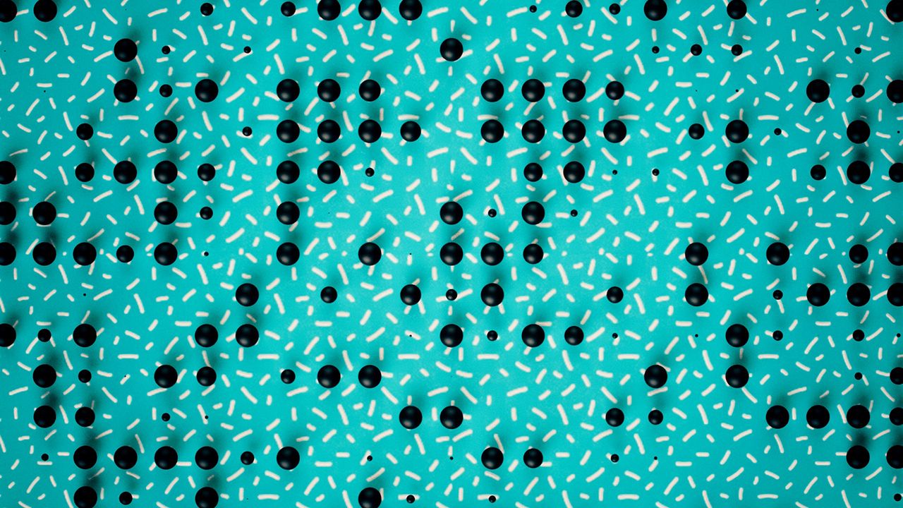Wallpaper balls, black, 3d, pattern