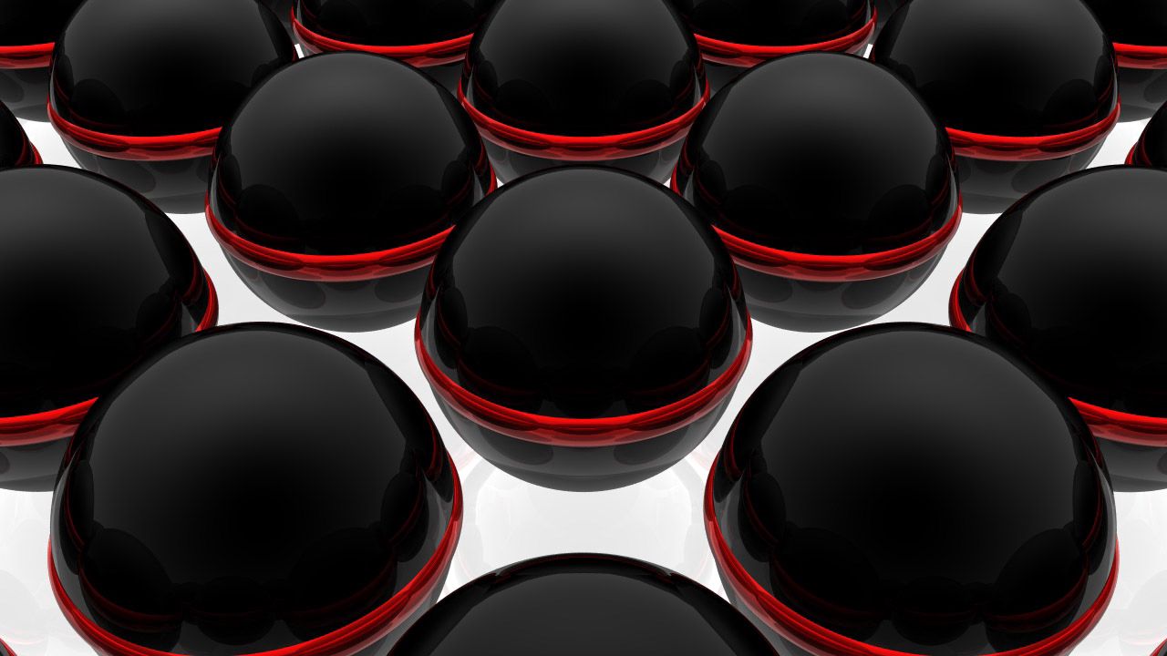 Wallpaper balls, black, surface, glass, striped