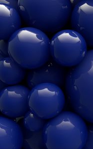 Preview wallpaper balls, blue, smooth, shape