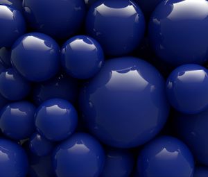 Preview wallpaper balls, blue, smooth, shape