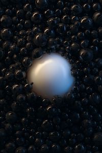 Preview wallpaper balls, bubbles, 3d, black, white