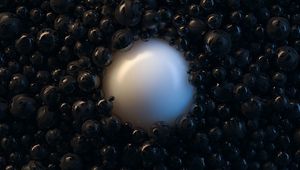 Preview wallpaper balls, bubbles, 3d, black, white