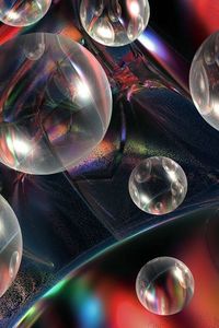 Preview wallpaper balls, bubbles, colored, glass, transparent