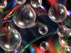 Preview wallpaper balls, bubbles, colored, glass, transparent