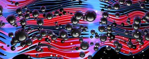 Preview wallpaper balls, bubbles, lines, wavy