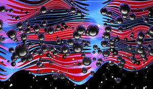 Preview wallpaper balls, bubbles, lines, wavy
