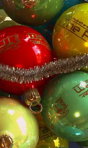 Preview wallpaper balls, christmas, tinsel, new year