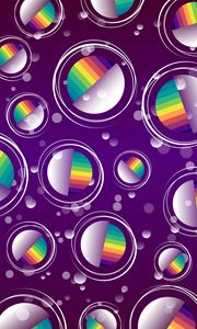 Preview wallpaper balls, circles, rainbow, colorful, pattern