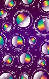 Preview wallpaper balls, circles, rainbow, colorful, pattern