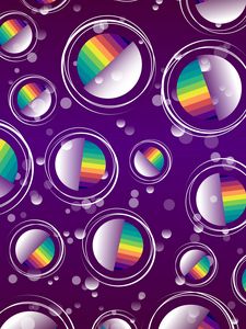 Preview wallpaper balls, circles, rainbow, colorful, pattern