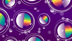 Preview wallpaper balls, circles, rainbow, colorful, pattern