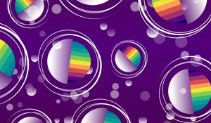 Preview wallpaper balls, circles, rainbow, colorful, pattern