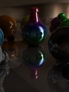Preview wallpaper balls, color, shadow, dark