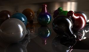 Preview wallpaper balls, color, shadow, dark