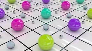 Preview wallpaper balls, colored, surface, glass