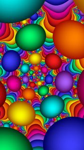 Preview wallpaper balls, colorful, background, bright