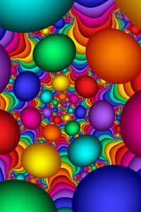 Preview wallpaper balls, colorful, background, bright