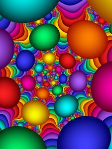 Preview wallpaper balls, colorful, background, bright