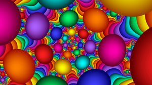 Preview wallpaper balls, colorful, background, bright