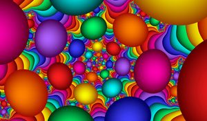 Preview wallpaper balls, colorful, background, bright