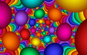 Preview wallpaper balls, colorful, background, bright