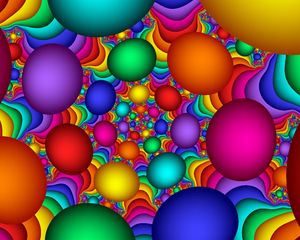 Preview wallpaper balls, colorful, background, bright