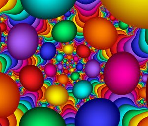 Preview wallpaper balls, colorful, background, bright