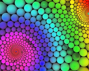 Preview wallpaper balls, colorful, bright, rotating