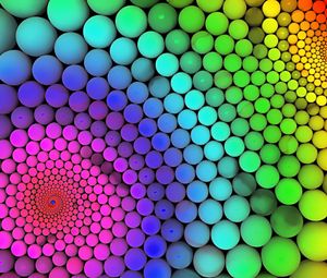 Preview wallpaper balls, colorful, bright, rotating