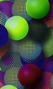 Preview wallpaper balls, colorful, mesh, set, variety