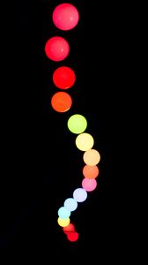 Preview wallpaper balls, colorful, neon, light