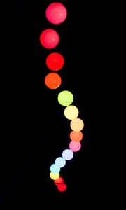 Preview wallpaper balls, colorful, neon, light